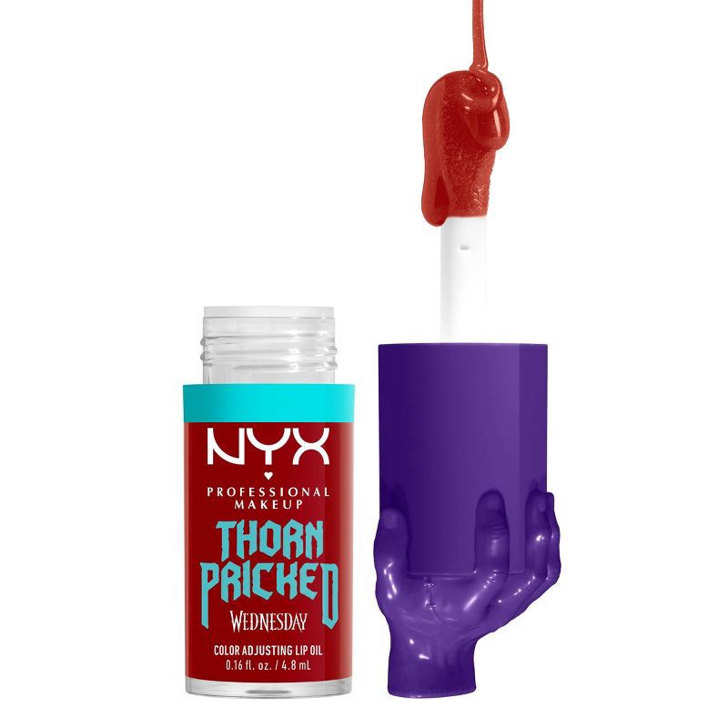 slide 8 of 10, NYX Professional Makeup Wednesday Color-Shifting Lip Oil - Thorn Pricked - 0.16 fl oz, 0.16 fl oz