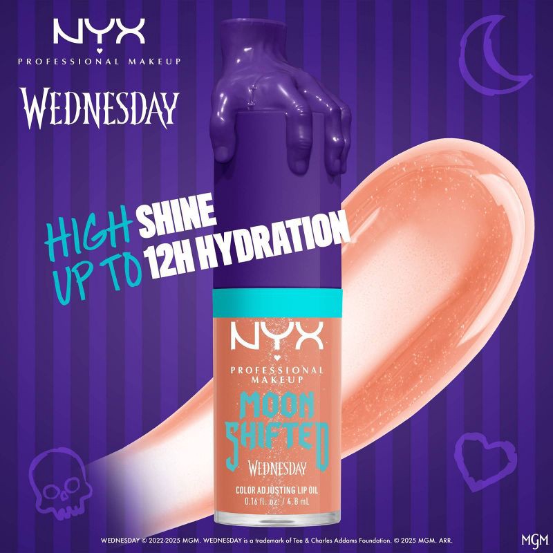 slide 5 of 10, NYX Professional Makeup Wednesday Color-Shifting Lip Oil - Moon Shifted - 0.16 fl oz, 0.16 fl oz
