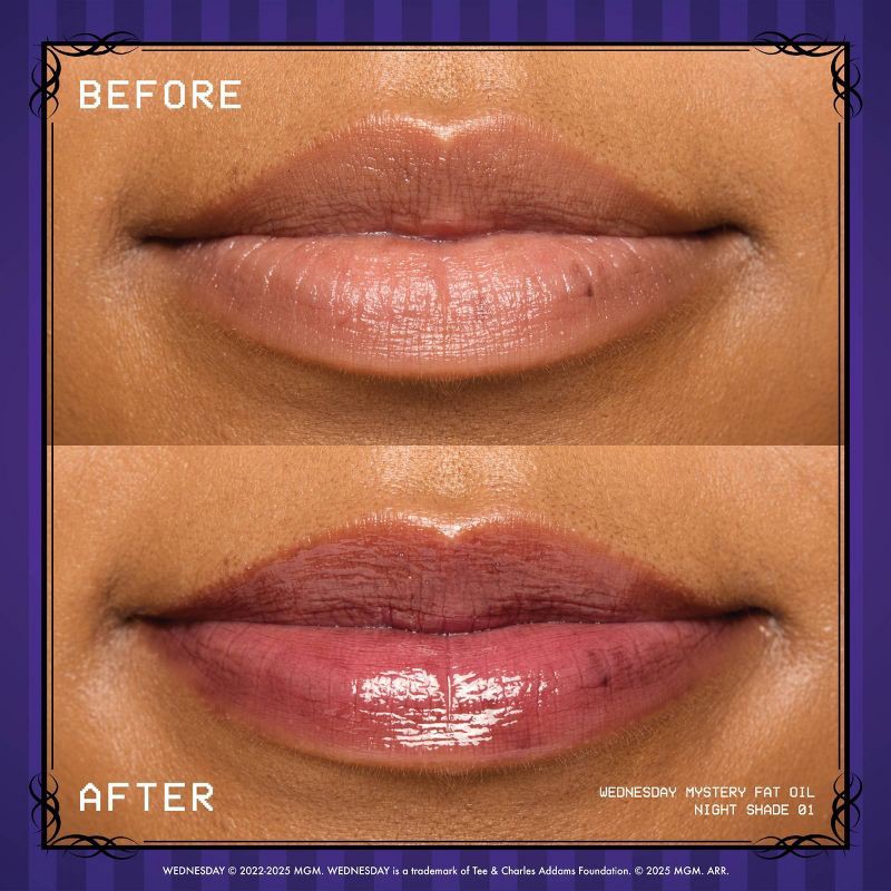 slide 3 of 10, NYX Professional Makeup Wednesday Color-Shifting Lip Oil - Nightshade - 0.16 fl oz, 0.16 fl oz