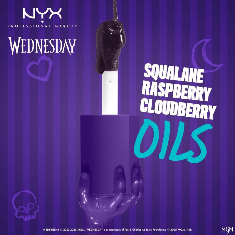 slide 6 of 10, NYX Professional Makeup Wednesday Color-Shifting Lip Oil - Nightshade - 0.16 fl oz, 0.16 fl oz