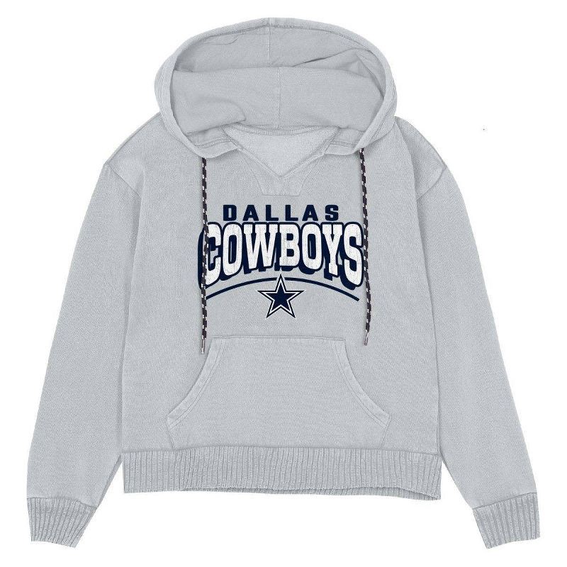 slide 2 of 3, NFL Dallas Cowboy Women's Hooded Sweatshirt - L, 1 ct