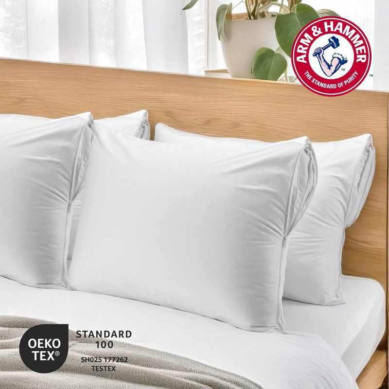 slide 7 of 9, Arm & Hammer 2pk Easy Care Pillow Protector, 2 ct
