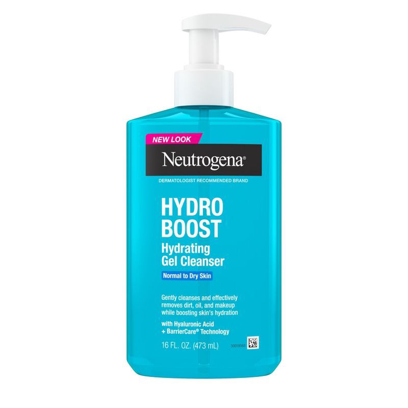 slide 2 of 9, Neutrogena Hydro Boost Hydrating Gel Facial Cleanser with Hyaluronic Acid - 16 fl oz, 16 fl oz