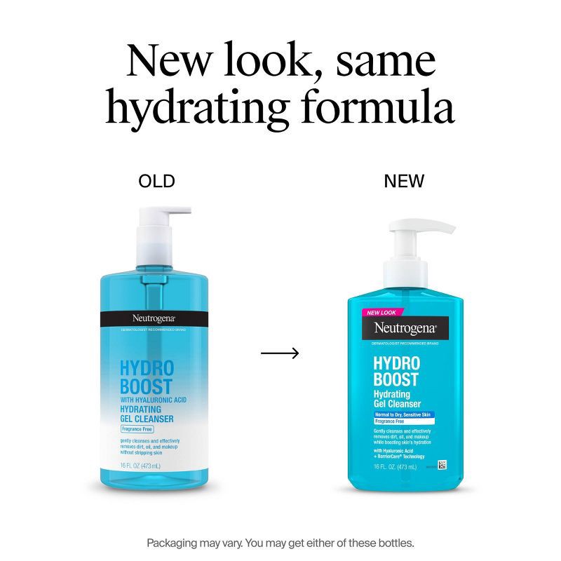 slide 4 of 11, Neutrogena Hydro Boost Hydrating Facial Cleanser and Makeup Remover with with Hyaluronic Acid - Fragrance Free - 16 fl oz, 16 fl oz