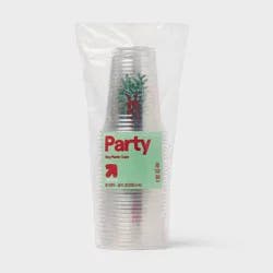 Holiday Disposable Clear Cup - Holly - 18oz/30ct - up&up™