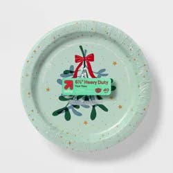 Holiday Disposable Plates - Holly - 7" - 40ct - up&up™