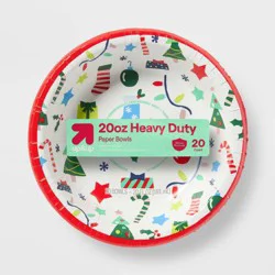 Holiday Disposable Bowls - Multi Print - 20oz/20ct - up&up™