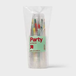 Holiday Disposable Clear Cup - Quilted Star - 18oz/30ct - up&up™
