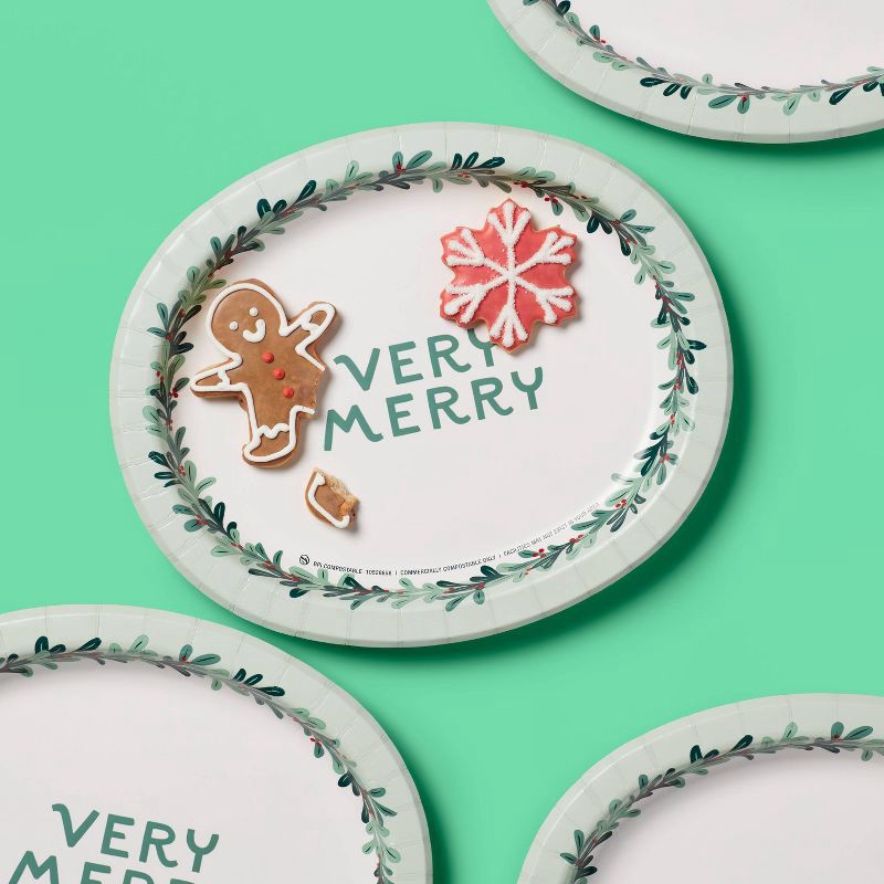 slide 2 of 3, Holiday Disposable Platter - Very Merry - 16ct - up&up™, 16 ct