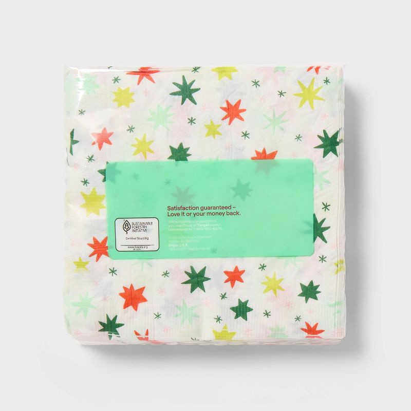 slide 3 of 3, Holiday Disposable Napkins - Brights - 40ct - up&up™, 40 ct