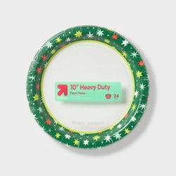 Holiday Disposable Plates - Quilted Star - 10" - 24ct - up&up™