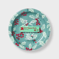 Holiday Disposable Plates - Holly - 8.5" - 38ct - up&up™