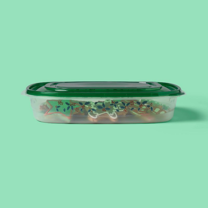 slide 2 of 3, Holiday Large Rectangle Food Storage Container - 128oz/2ct - up&up™, 128 oz, 2 ct