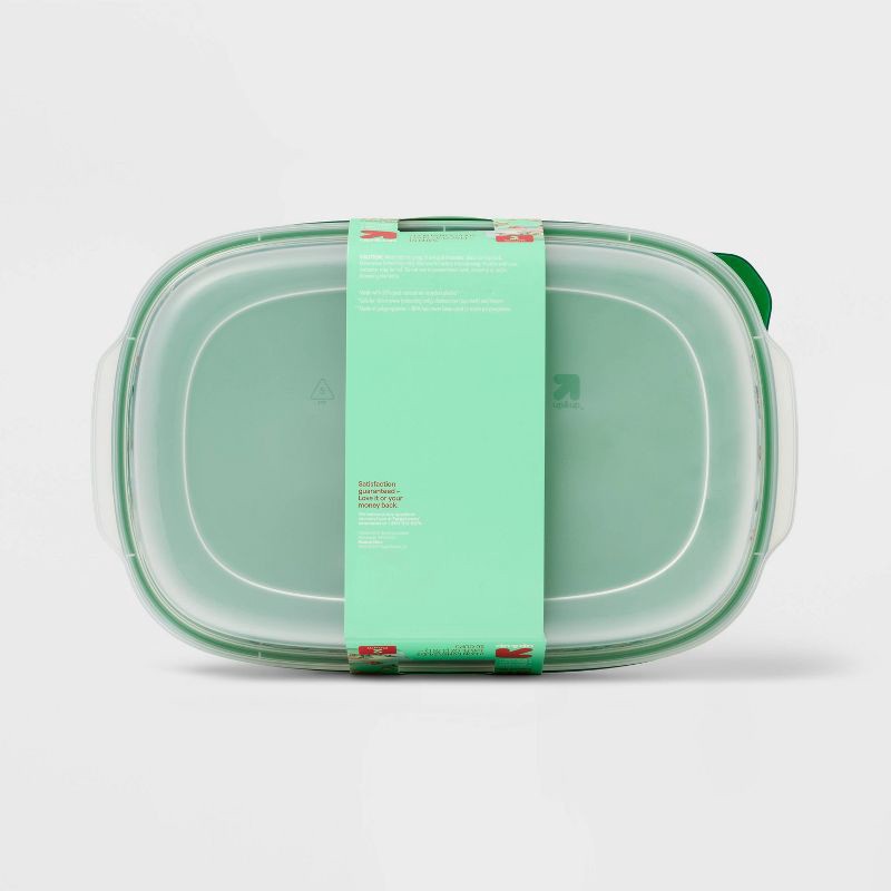 slide 3 of 3, Holiday Large Rectangle Food Storage Container - 128oz/2ct - up&up™, 128 oz, 2 ct
