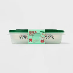 Holiday Large Rectangle Food Storage Container - 128oz/2ct - up&up™
