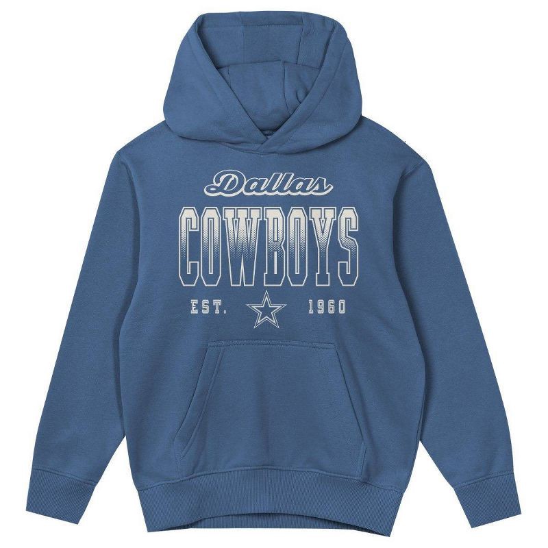 slide 2 of 3, NFL Dallas Cowboy Girls' Washed Fleece Hooded Sweatshirt - S, 1 ct