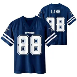 NFL Dallas Cowboy CeeDee Lamb Boys' Short Sleeve Jersey - L