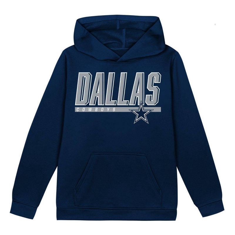 slide 2 of 3, NFL Dallas Cowboy Boys' Performance Hooded Sweatshirt - M, 1 ct