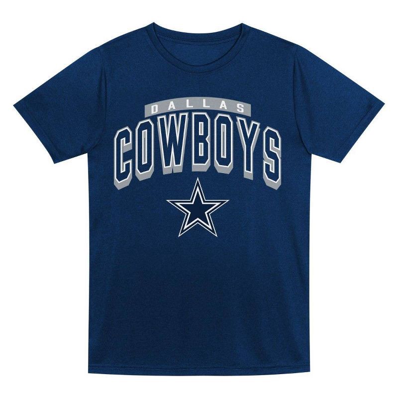 slide 2 of 3, NFL Dallas Cowboy Boys' Gray Toddler 2pk Poly T-Shirt - 3T, 2 ct