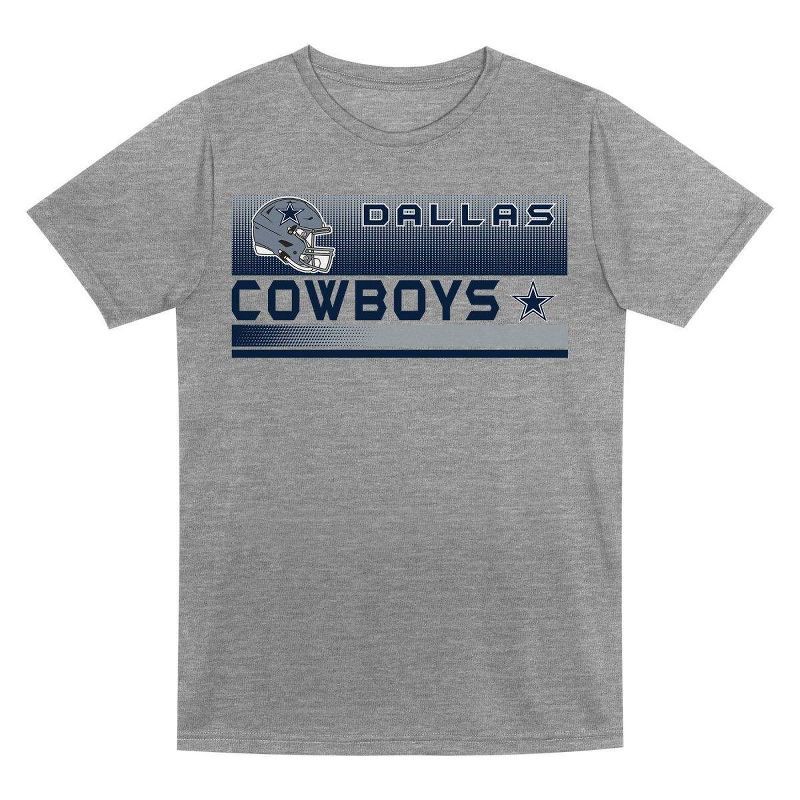 slide 3 of 3, NFL Dallas Cowboy Boys' Gray Toddler 2pk Poly T-Shirt - 3T, 2 ct