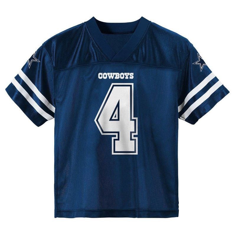 slide 2 of 3, NFL Dallas Cowboy Dak Prescott Boys' Short Sleeve Toddler Jersey - 3T, 1 ct