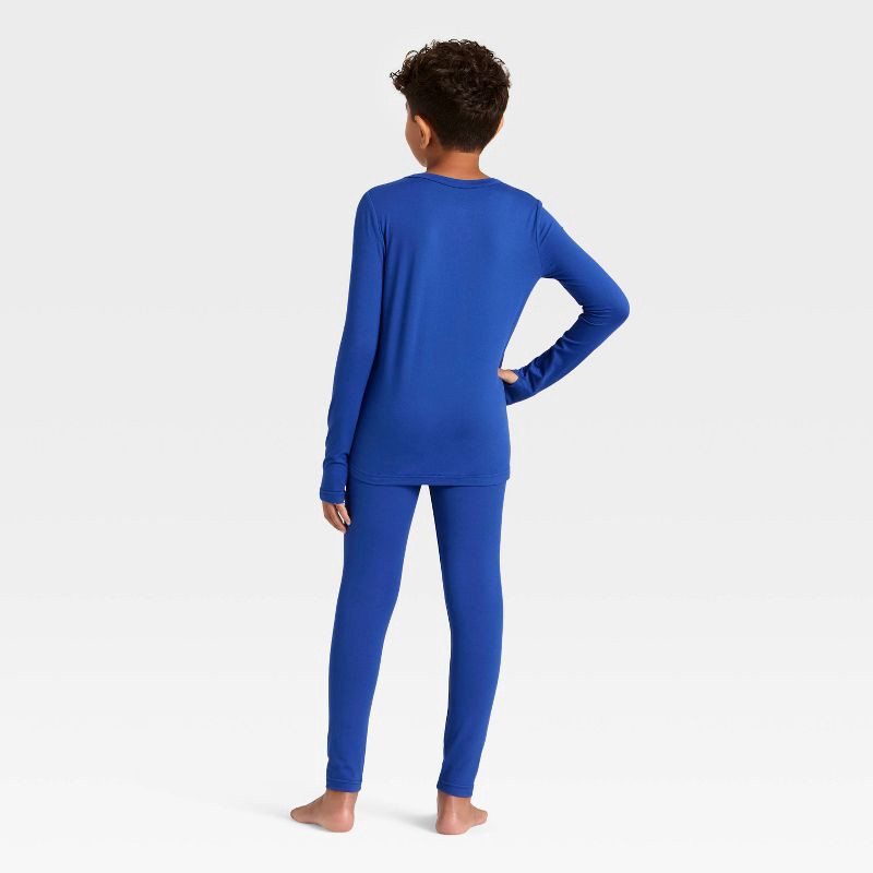 slide 2 of 4, Warm Essentials by Cuddl Duds Boys' Spider-Man Thermal Underwear Set - Blue S, 1 ct