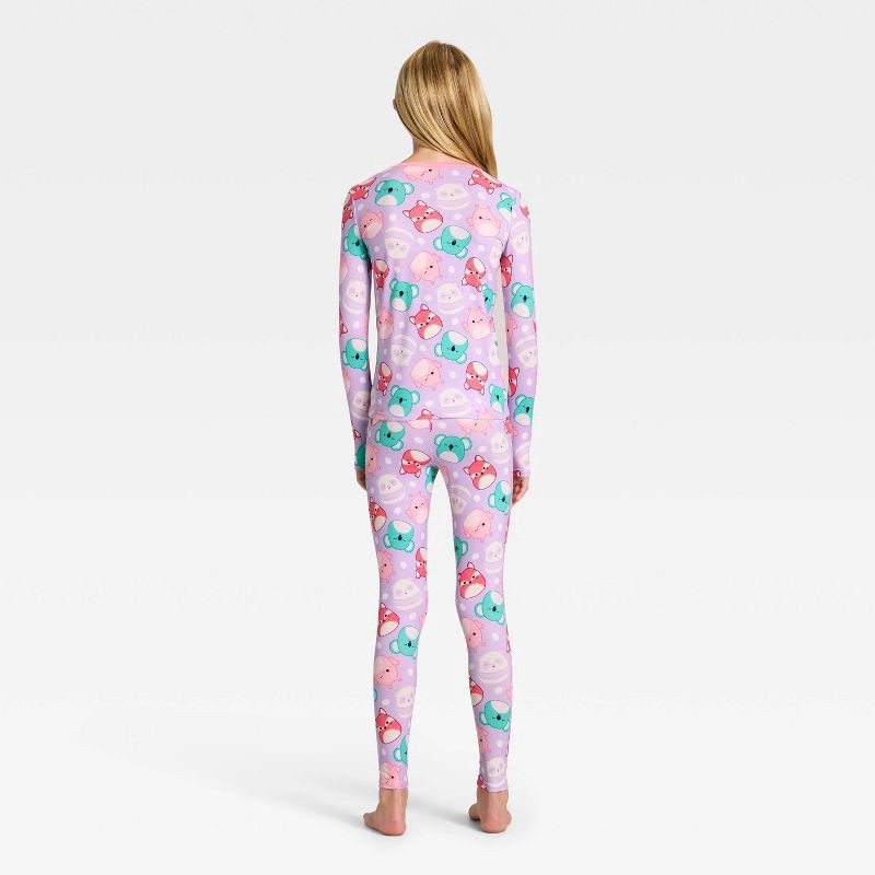 slide 2 of 4, Warm Essentials by Cuddl Duds Girls' Squishmallows Thermal Underwear Set - Lavender S, 1 ct