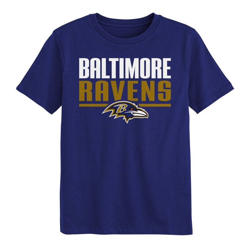 slide 1 of 1, NFL Baltimore Ravens Boys' Short Sleeve Cotton T-Shirt - L, 1 ct