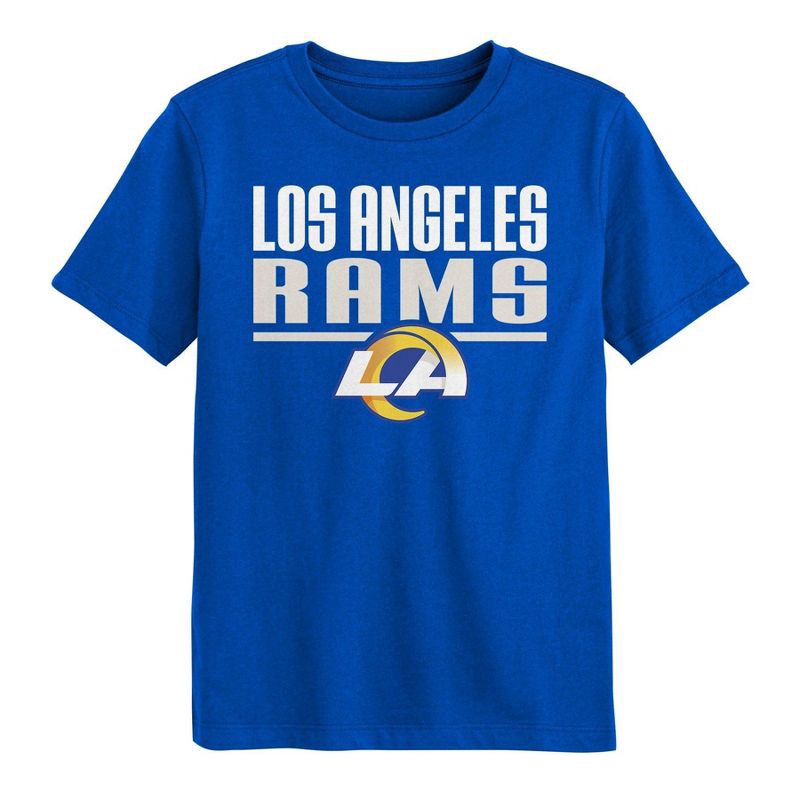 slide 1 of 1, NFL Los Angeles Rams Boys' Short Sleeve Cotton T-Shirt - L, 1 ct