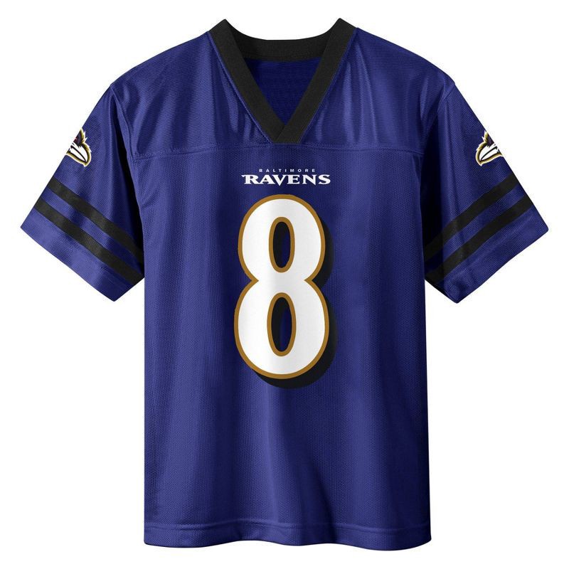 slide 2 of 3, NFL Baltimore Ravens Lamar Jackson Boys' Short Sleeve Jersey - L, 1 ct