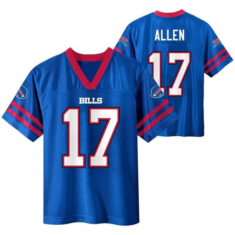 slide 1 of 3, NFL Buffalo Bills Josh Allen Boys' Short Sleeve Jersey - L, 1 ct