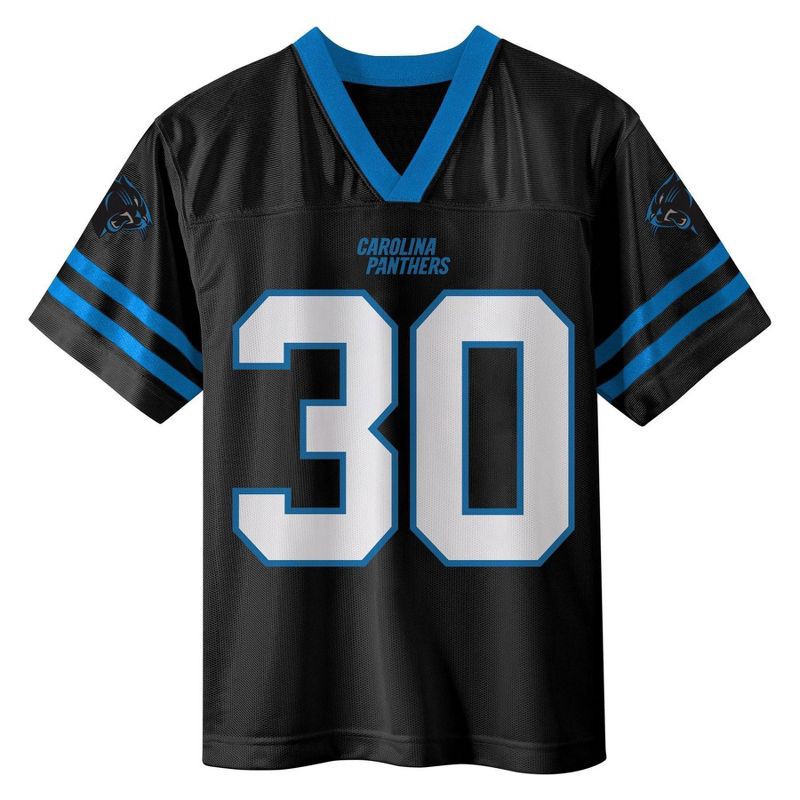 slide 2 of 3, NFL Carolina Panthers Chuba Hubbard Boys' Short Sleeve Jersey - L, 1 ct