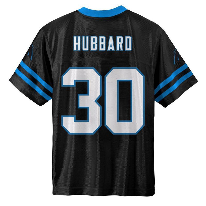 slide 3 of 3, NFL Carolina Panthers Chuba Hubbard Boys' Short Sleeve Jersey - L, 1 ct