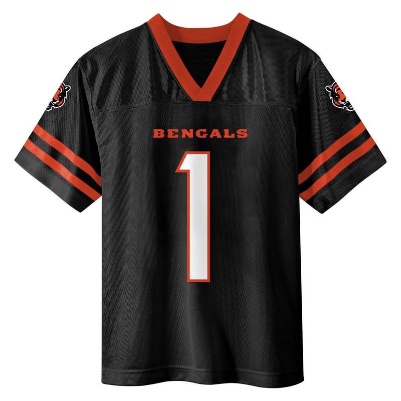 slide 2 of 3, NFL Cincinnati Bengals Ja'Marr Chase Boys' Short Sleeve Jersey - L, 1 ct