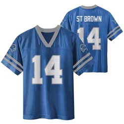 NFL Detroit Lions Amon-Ra St. Brown Boys' Short Sleeve Jersey - XL