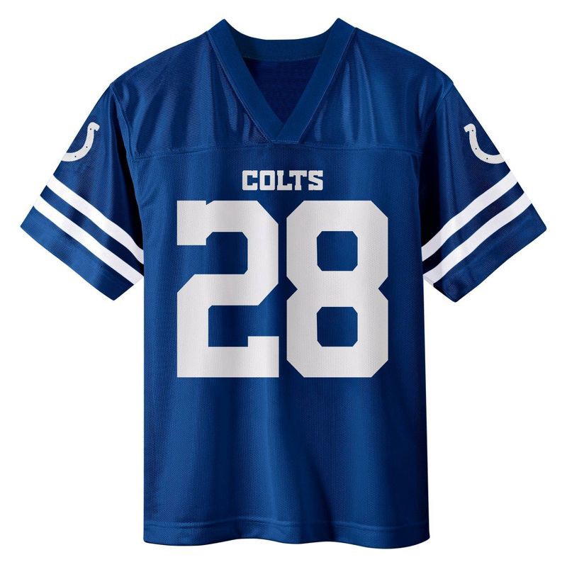 slide 2 of 3, NFL Indianapolis Colts Jonathan Taylor Boys' Short Sleeve Jersey - XS, 1 ct