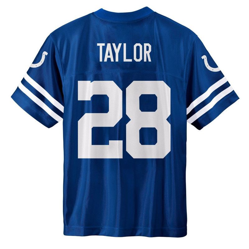 slide 3 of 3, NFL Indianapolis Colts Jonathan Taylor Boys' Short Sleeve Jersey - L, 1 ct