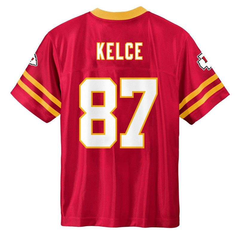 slide 3 of 3, NFL Kansas City Chiefs Travis Kelce Boys' Short Sleeve Jersey - S, 1 ct