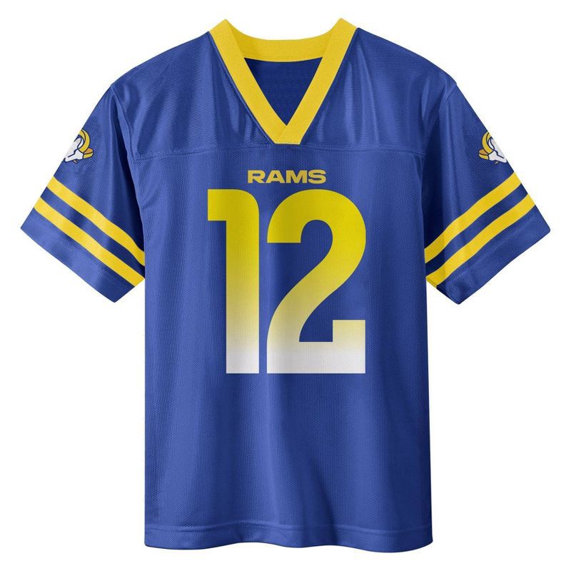 slide 2 of 3, NFL Los Angeles Rams Puka Nacua Boys' Short Sleeve Jersey - XS, 1 ct