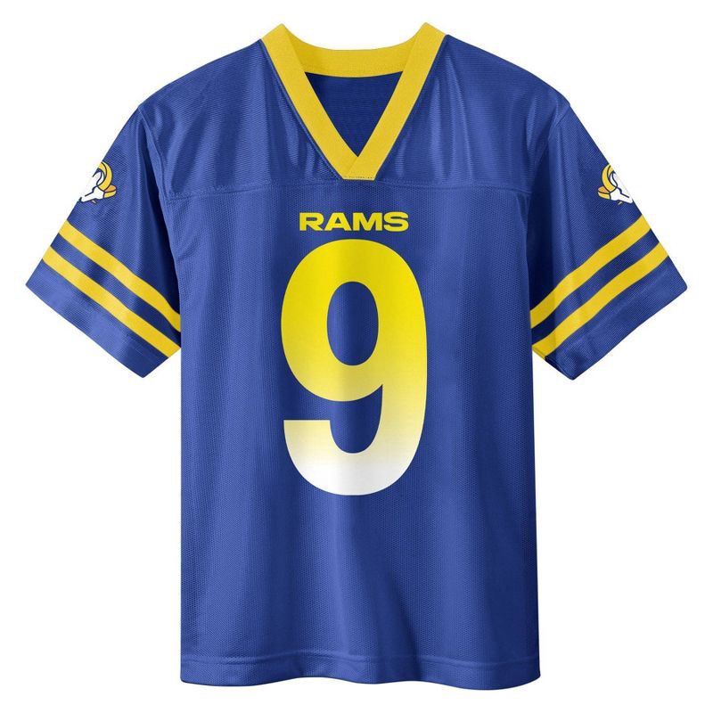 slide 2 of 3, NFL Los Angeles Rams Puka Nacua Boys' Short Sleeve Jersey - XL, 1 ct