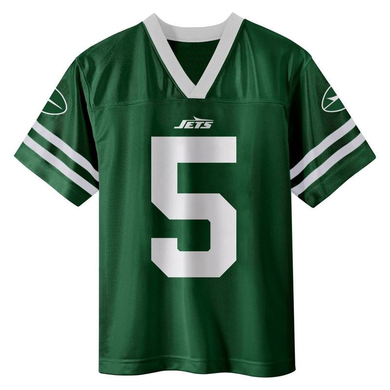 slide 2 of 3, NFL New York Jets Zach Wilson Boys' Short Sleeve Jersey - S, 1 ct