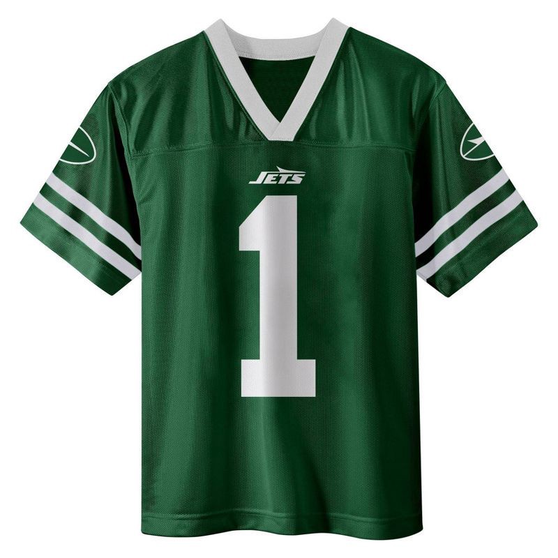 slide 2 of 3, NFL New York Jets Sauce Gardner Boys' Short Sleeve Jersey - XL, 1 ct