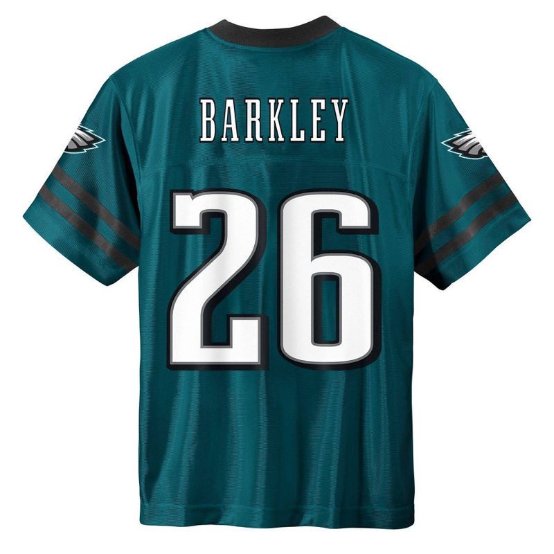 slide 3 of 3, NFL Philadelphia Eagles Saquon Barkley Boys' Short Sleeve Jersey - XS, 1 ct