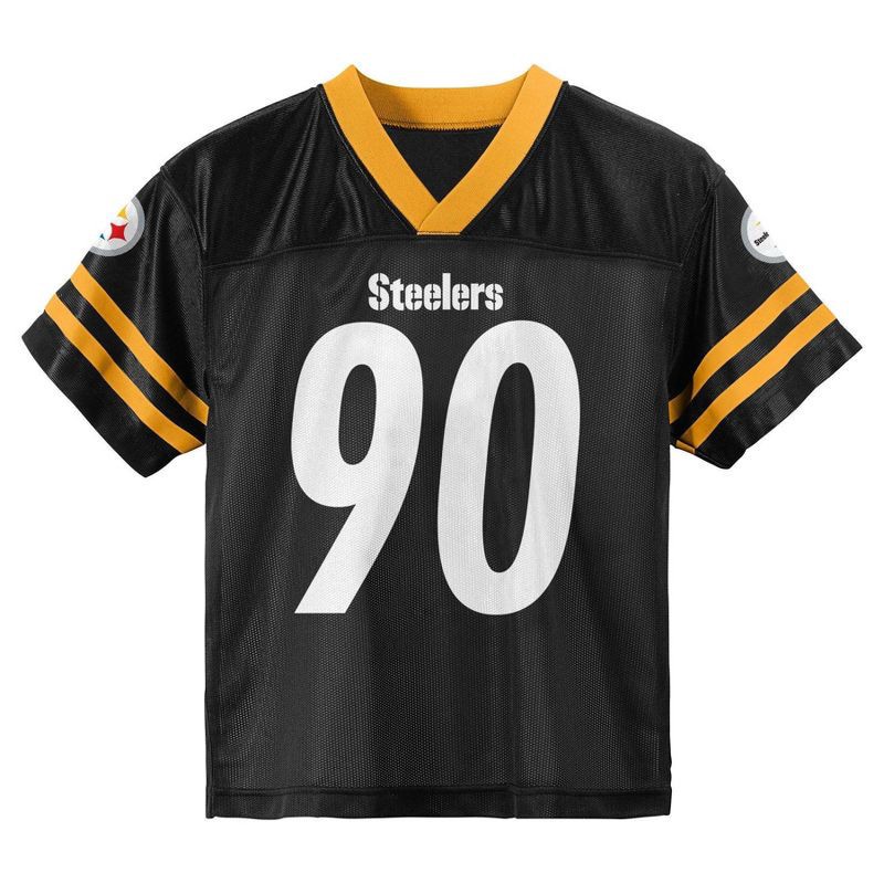 slide 2 of 2, NFL Pittsburgh Steelers T. J. Watt Boys' Short Sleeve Jersey - XS, 1 ct