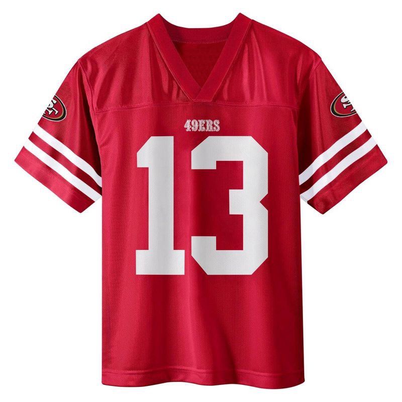 slide 2 of 3, NFL San Francisco 49ers Brock Purdy Boys' Short Sleeve Jersey - XS, 1 ct