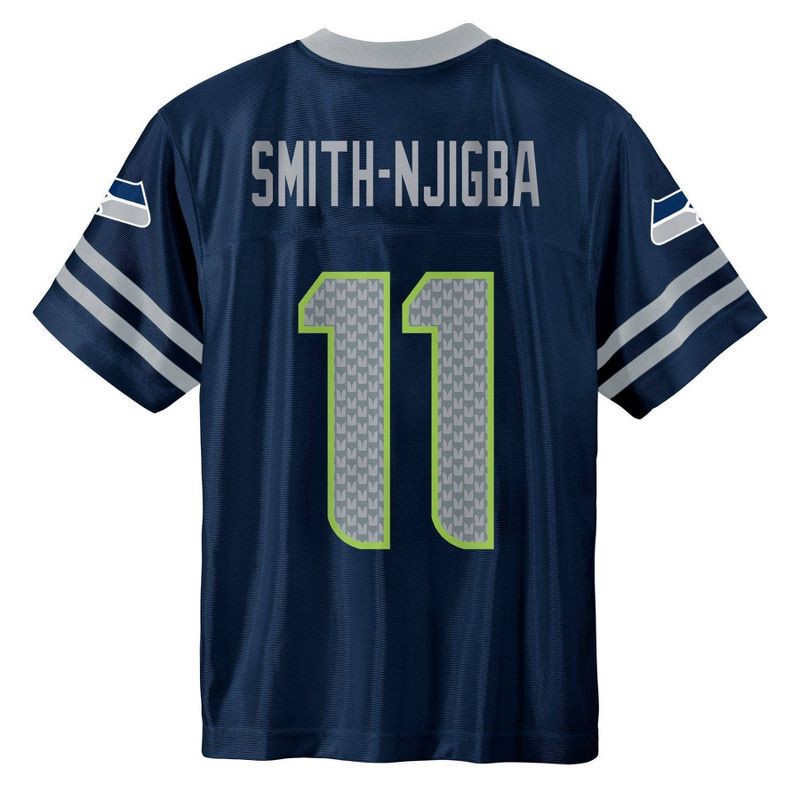 slide 3 of 3, NFL Seattle Seahawks Smith-Njigba Boys Short Sleeve Jersey - L, 1 ct