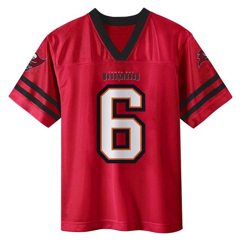 slide 2 of 3, NFL Tampa Bay Buccaneers Baker Mayfield Boys' Short Sleeve Jersey - XL, 1 ct