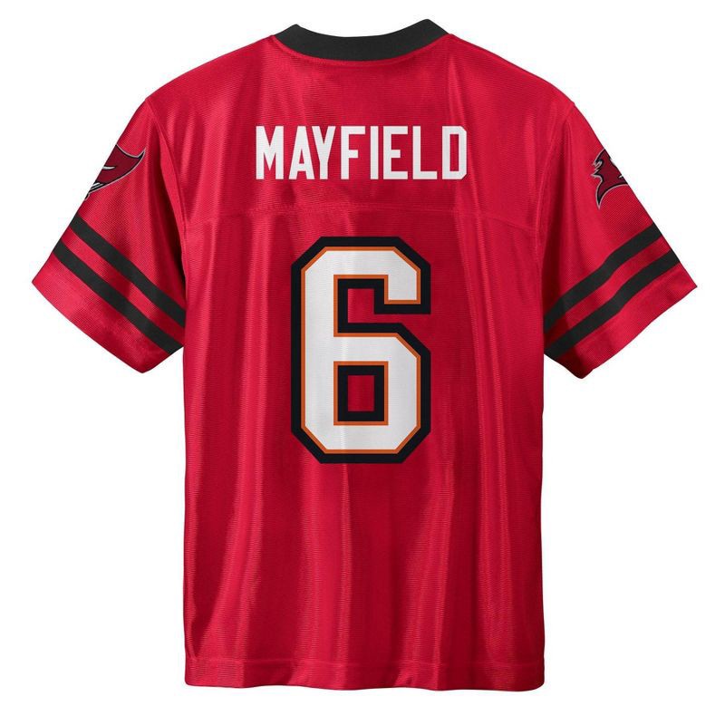 slide 3 of 3, NFL Tampa Bay Buccaneers Baker Mayfield Boys' Short Sleeve Jersey - XL, 1 ct