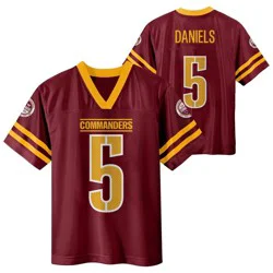 NFL Washington Commanders Jayden Daniels Boys' Short Sleeve Jersey - L
