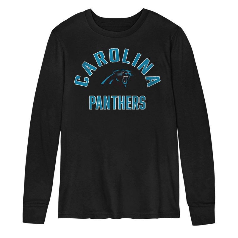 slide 1 of 1, NFL Carolina Panthers Boys' Long Sleeve Core T-Shirt - XL, 1 ct